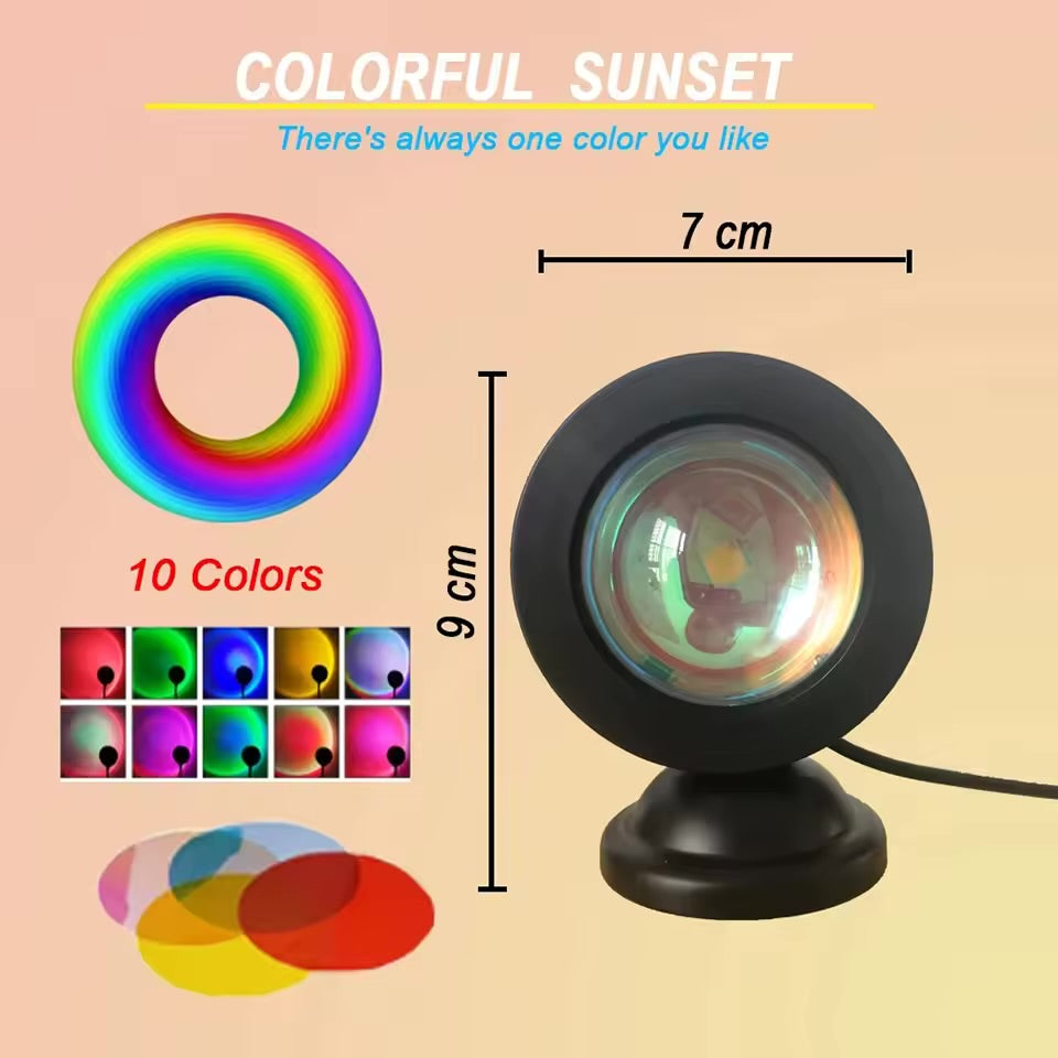 Sunset Projection Lamp – Aesthetic Room Light