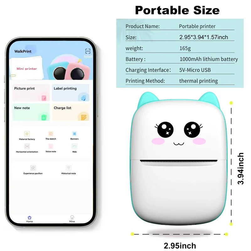 Mini Portable Printer – Print Photos Anywhere 📸