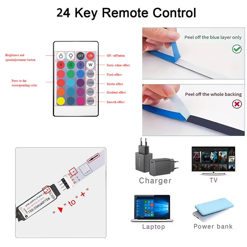 Smart RGB LED Strip Lights for Room